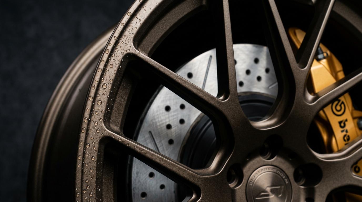 Ceramic coated alloy wheel and caliper